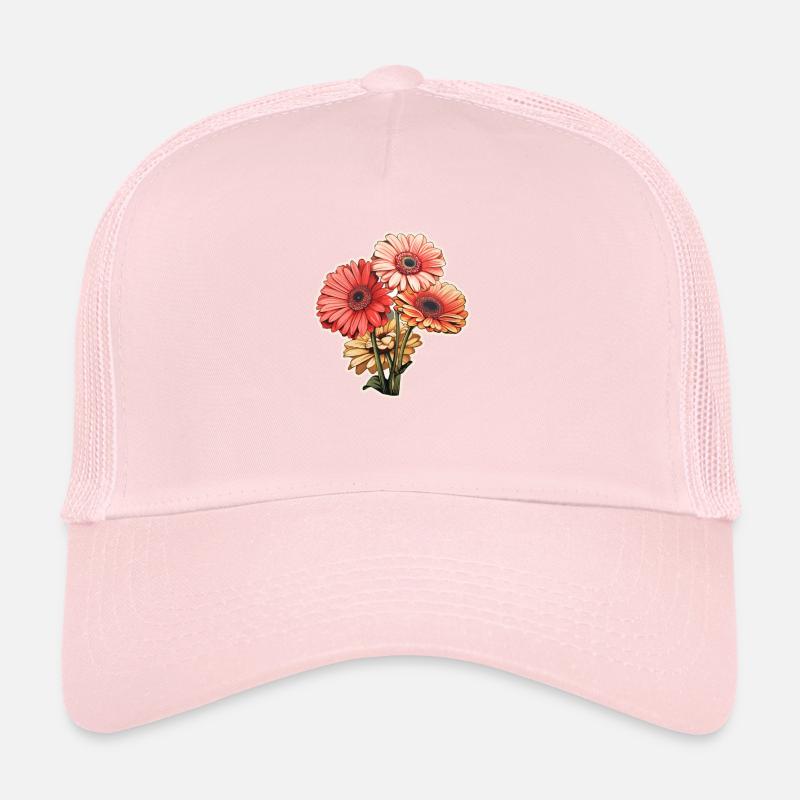 Gerbera Daisies 3 Blüten Trucker Cap