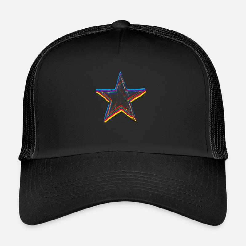 Chemin dessiné en étoile CMJN 02 Casquette trucker 