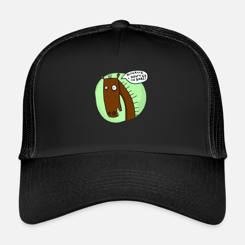 Je ne vais pas dans les bars - Casquette trucker  - noir/noir