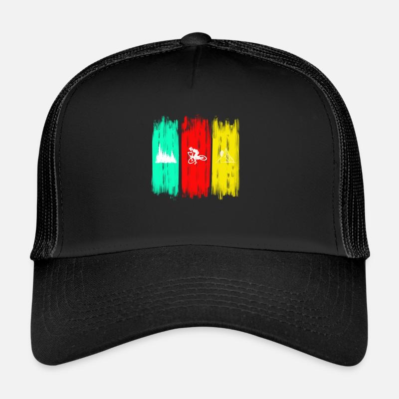 MTB lifestyle - whips, forest, mountains - Trucker Cap - black/black