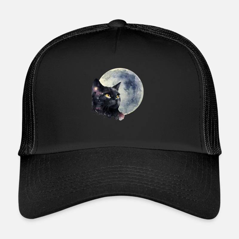 Chat de la lune Casquette trucker 