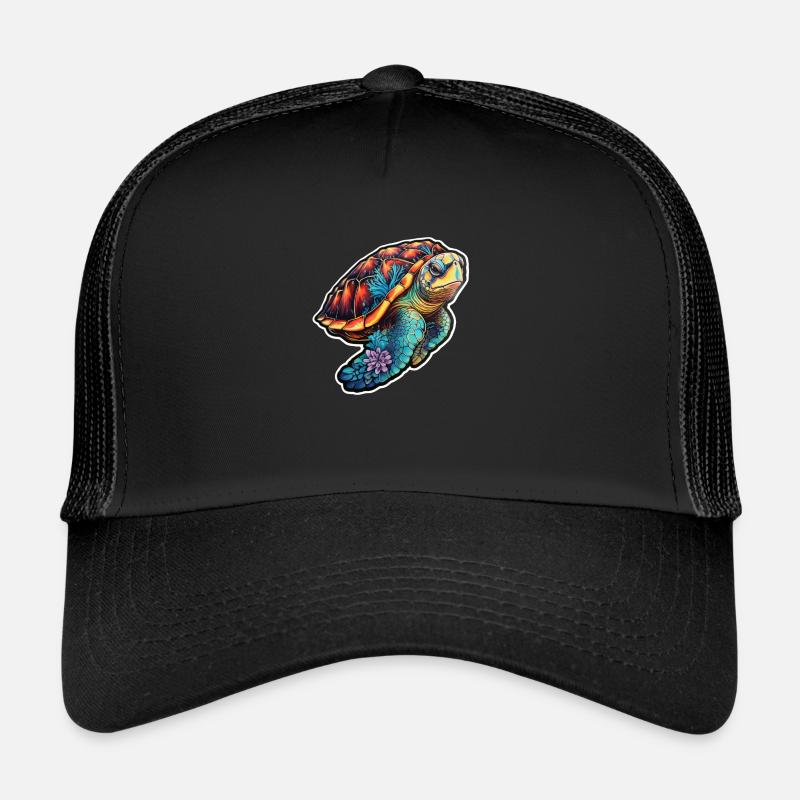 Meeresschildkröte psychedelisch Trucker Cap
