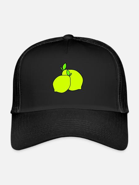 zitronen - Trucker Cap - Schwarz/Schwarz - Vorne