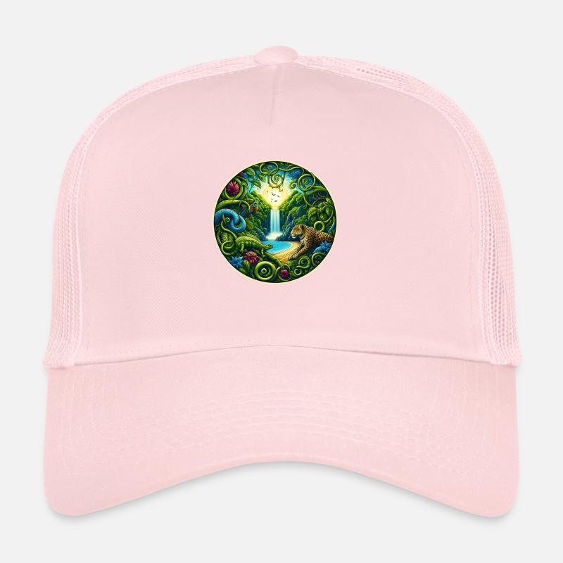 Waterfall in the rainforest Trucker Cap