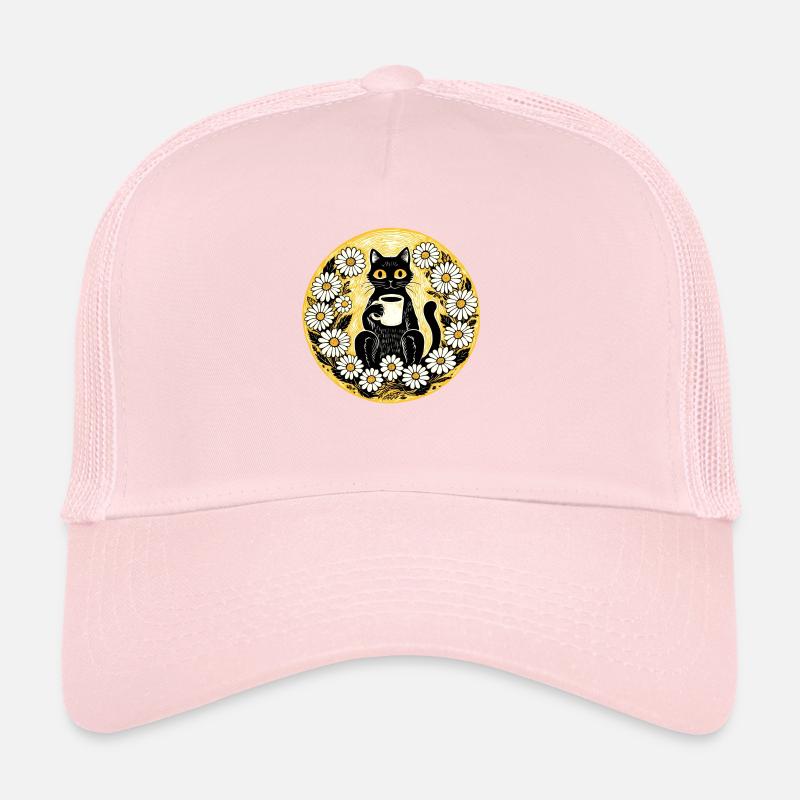Coffee lovers Cafe Cat Trucker Cap
