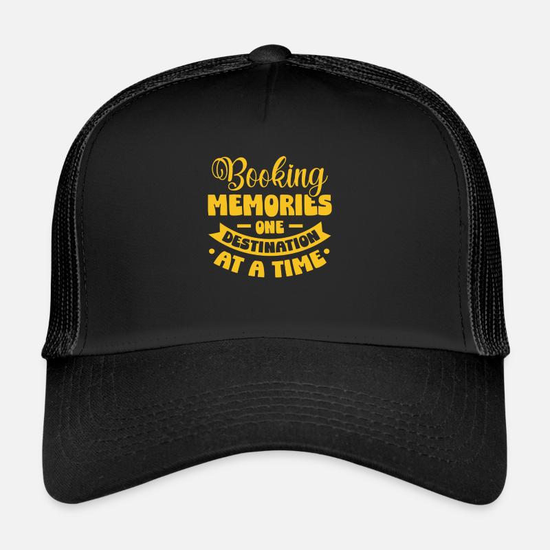 Booking memories one destination at a time Trucker Cap