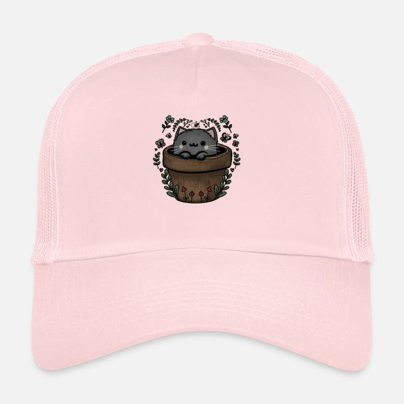 Chat fleur Casquette trucker 