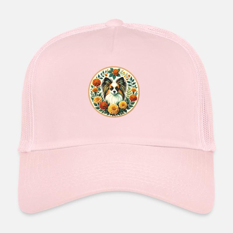 Chien Papillon Casquette trucker 