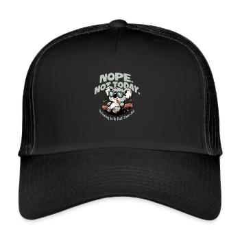 Nope not Today koala chillen sofa just do nothing - Trucker Cap - Schwarz/Schwarz - Vorne