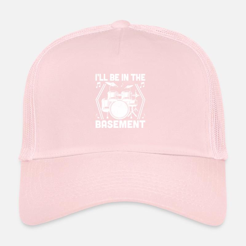 I'll Be In The Basement Drumming Drum Drummer Trucker Cap