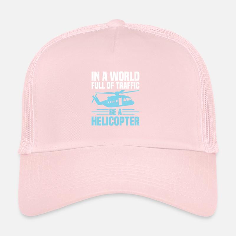 Dans un monde plein de trafic, soyez un pilote d’hélicoptère Casquette trucker 