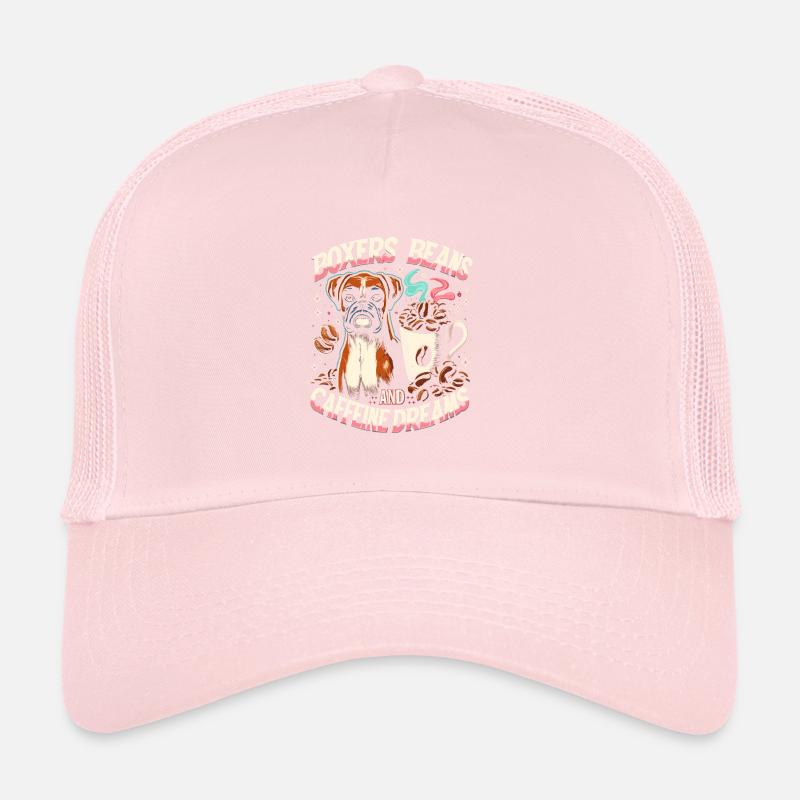 Boxer Beans And Caffeine Dreams Dog Lover Trucker Cap