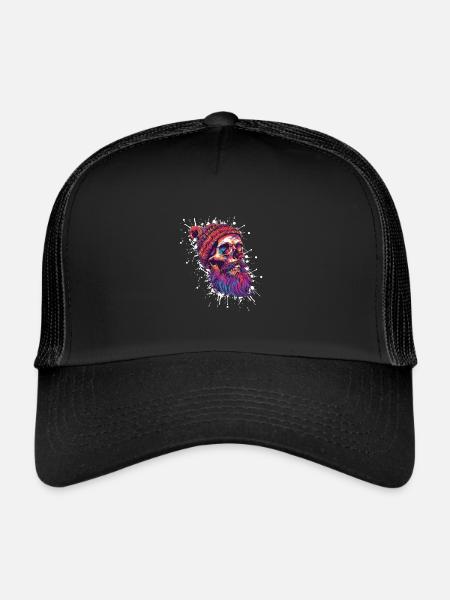 Crâne de bûcheron - Casquette trucker - noir/noir