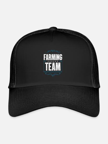 Équipe agricole - Casquette trucker  - noir/noir - Devant