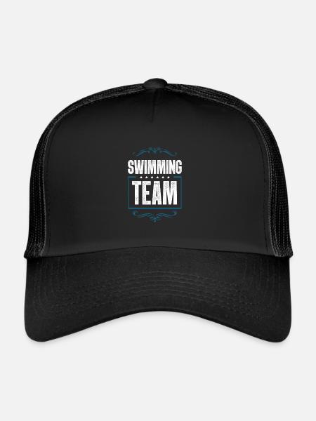 Équipe de natation - Casquette trucker  - noir/noir - Devant