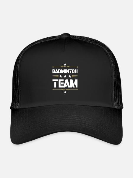 Équipe de badminton - Casquette trucker  - noir/noir - Devant