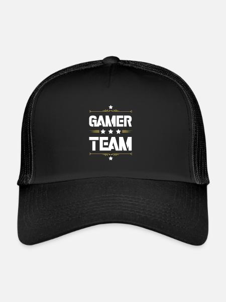Équipe de joueurs - Casquette trucker  - noir/noir - Devant