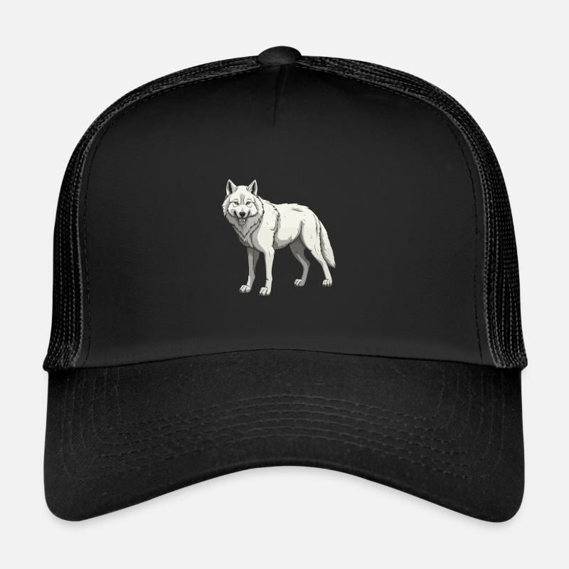 Wolf Tier - Trucker Cap - Schwarz/Schwarz