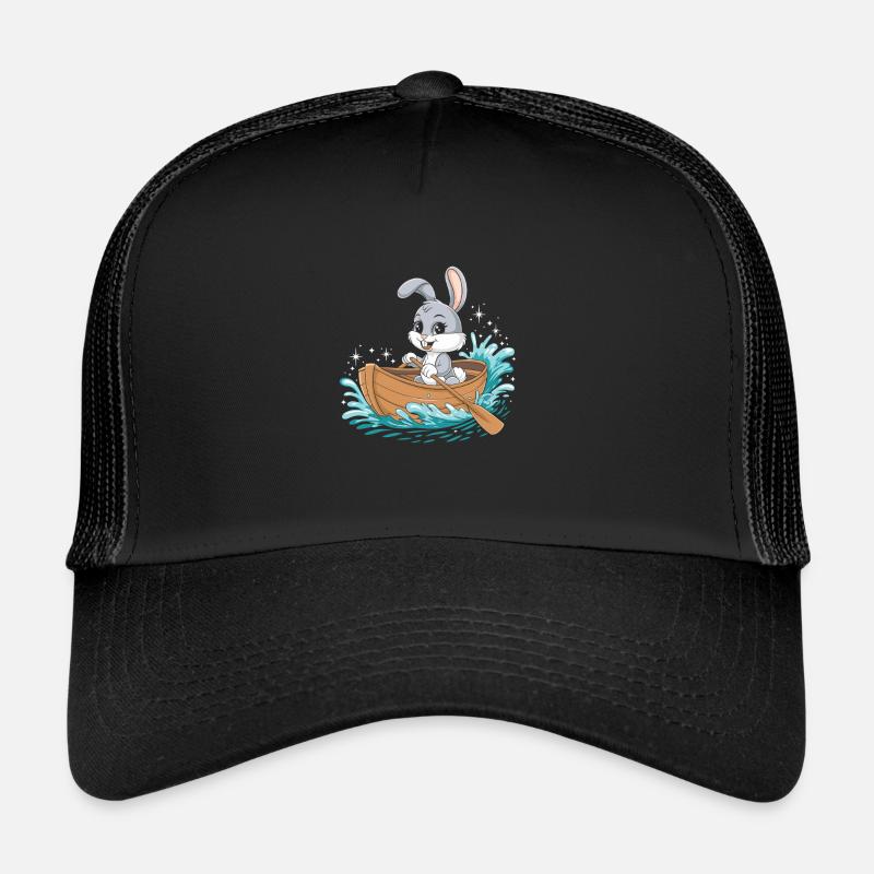 A Bunny Boating Paddle Boat Trucker Cap