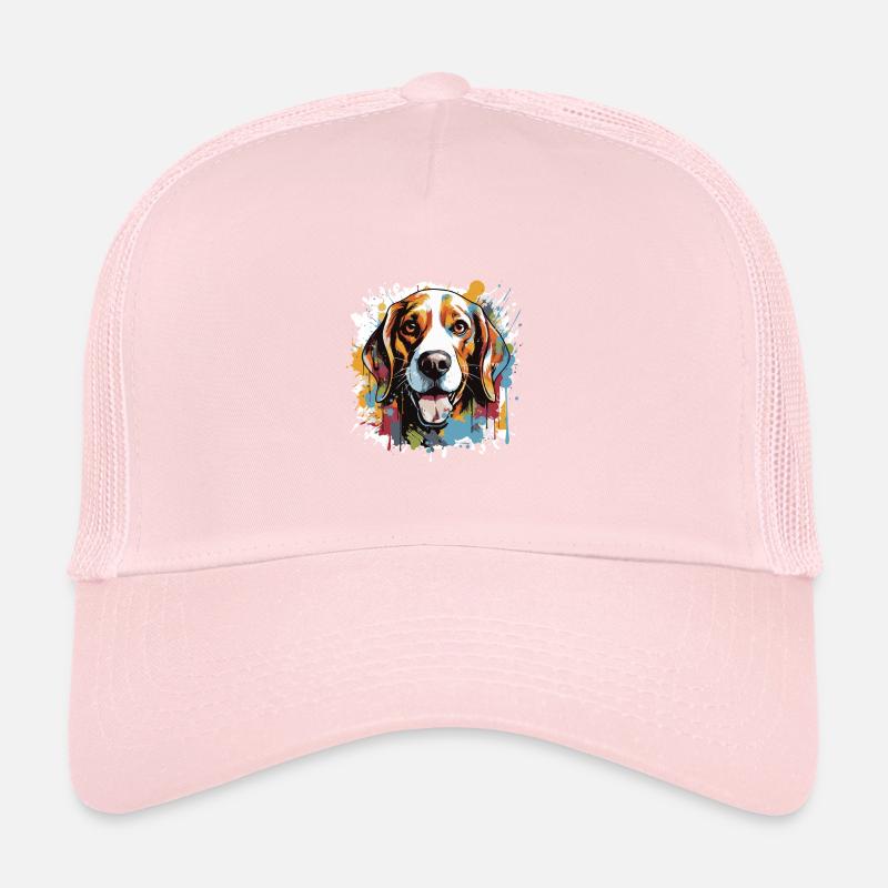 Beagle Hund Tier Pop Art Kopf Trucker Cap