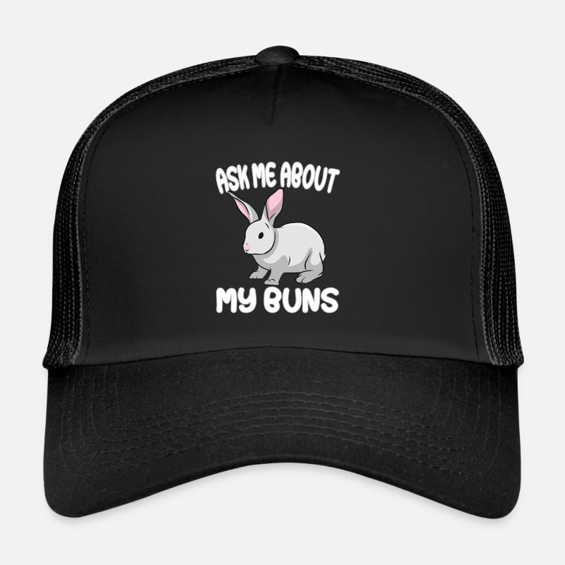 Interrogez-moi sur mes chignons - Lapin Lapin Lapin Eleveur de lapins Casquette trucker 