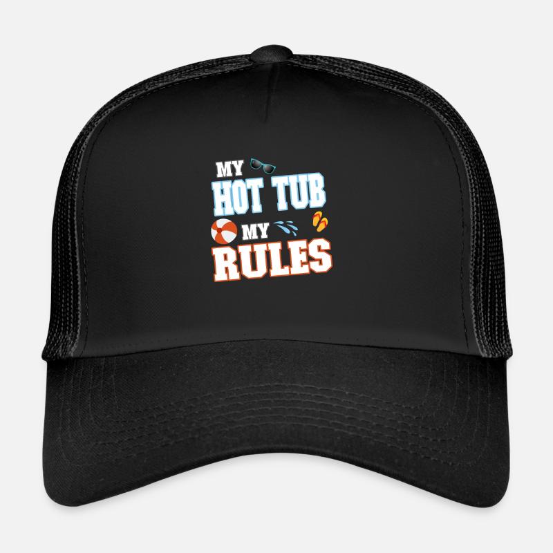 My hot tub my rules - Bathing rules Pool Party Trucker Cap