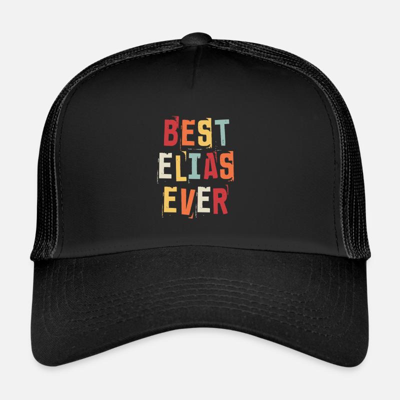 Bester Elias Ever Retro Vorname Text Spruch Trucker Cap