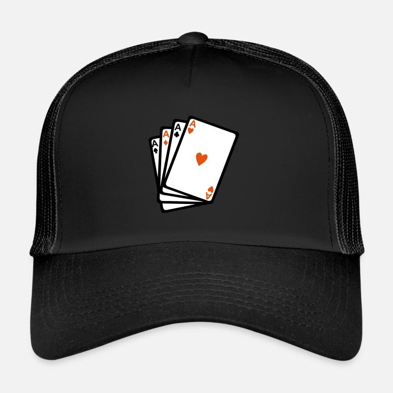 card games poker as square Trucker Cap