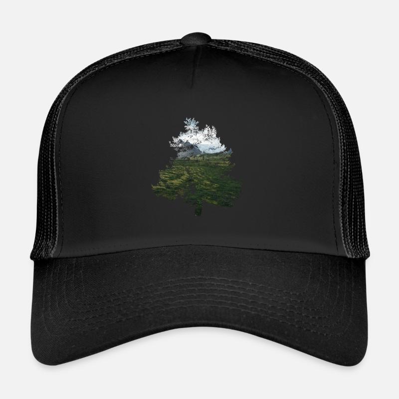 paysage d'arbres Casquette trucker 