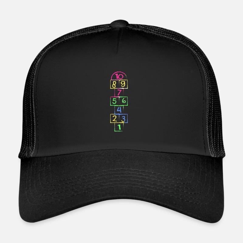 Tenue de soirée à thème Retro 80's 90's Hickelkasten - Casquette trucker - noir/noir