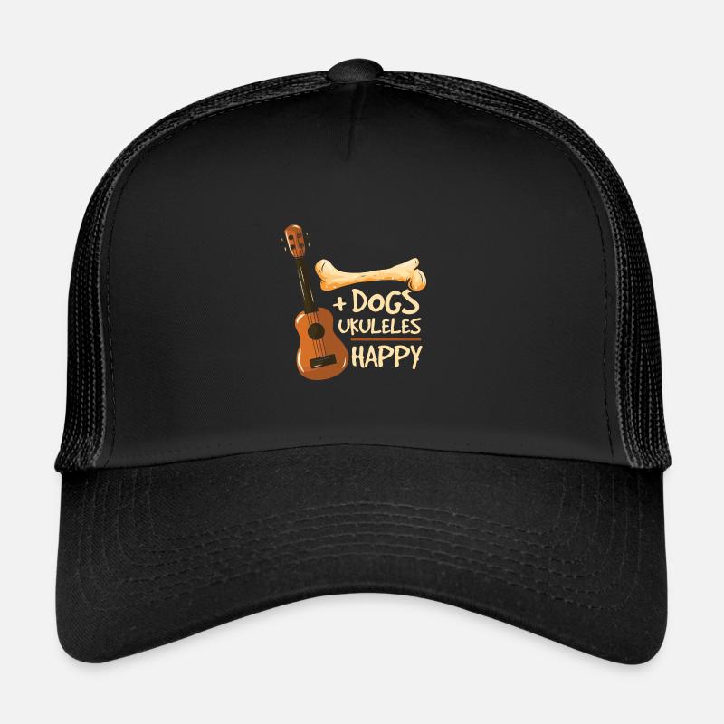 Hunde Ukulelen glücklich Trucker Cap