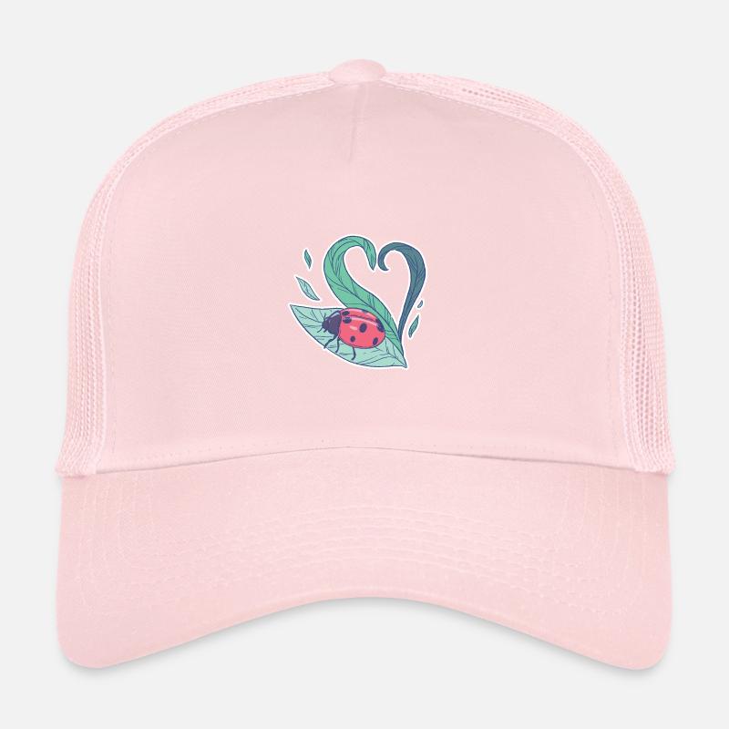 Cute ladybug on leaf Trucker Cap