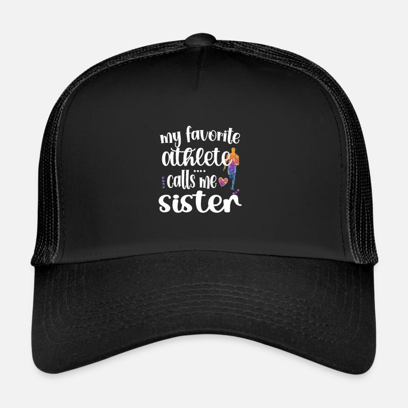 Athlétisme Sœur Athlète d’athlétisme Sœur Casquette trucker 