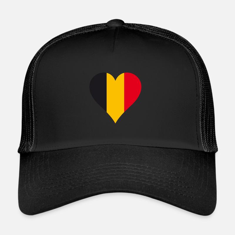 Cœur du drapeau belge Casquette trucker 