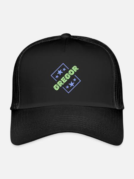 Gift for Gregor - Trucker Cap - black/black - Front