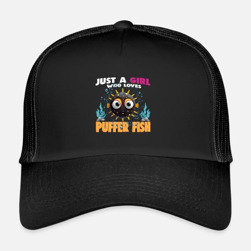 Juste une fille qui aime le poisson-globe Casquette trucker 