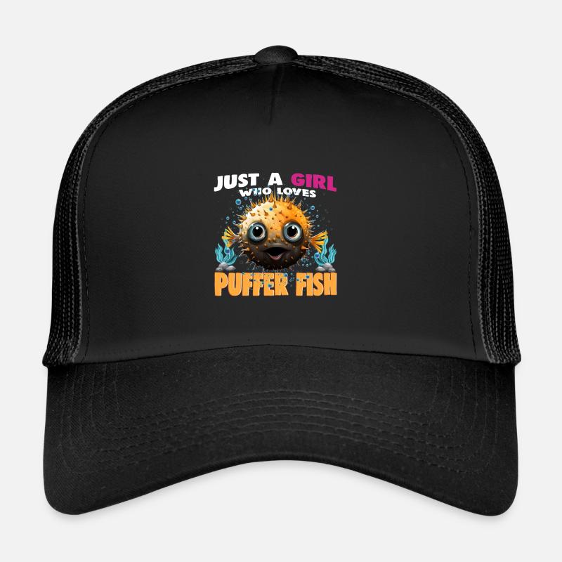 Juste une fille qui aime le poisson-globe Casquette trucker 