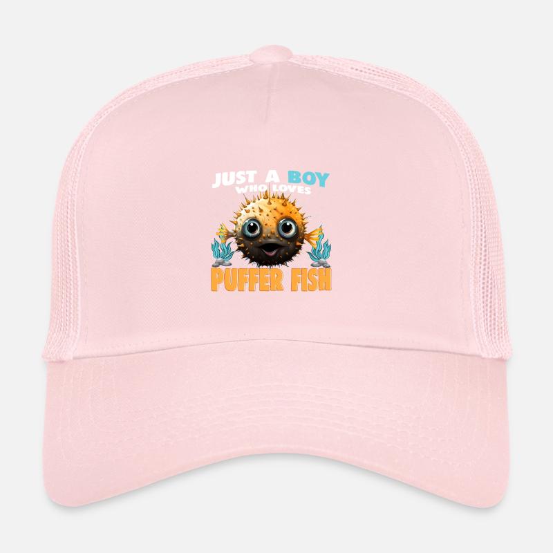 Just a Boy who Loves PUFFER FISH Trucker Cap