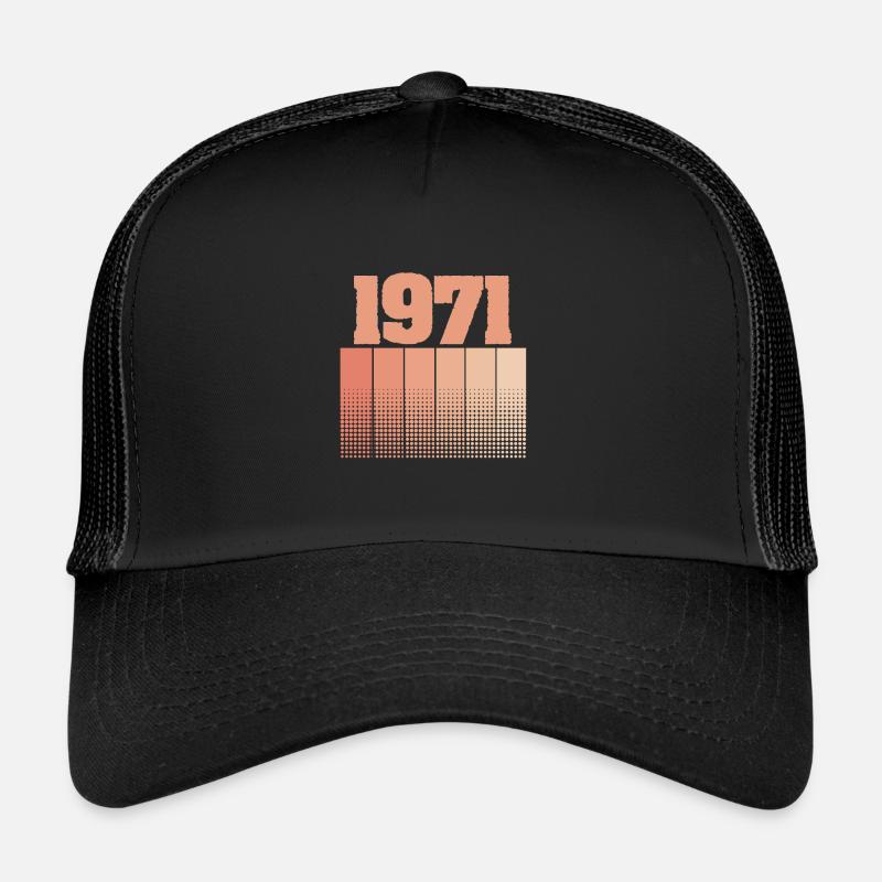 Geburtstag 1971 - Trucker Cap - Schwarz/Schwarz