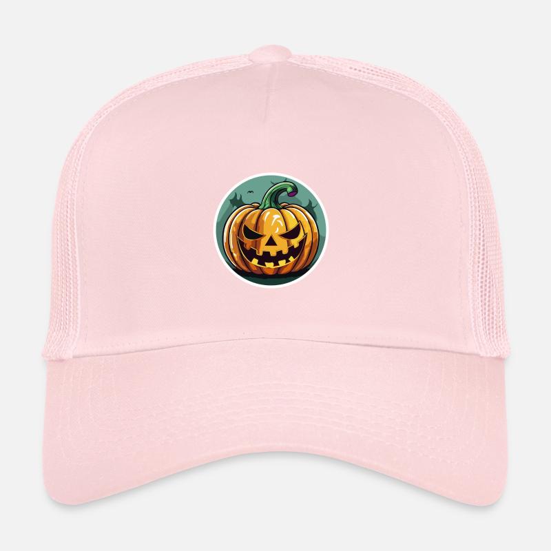 Grinning Jack o' Lantern Pumpkin Trucker Cap