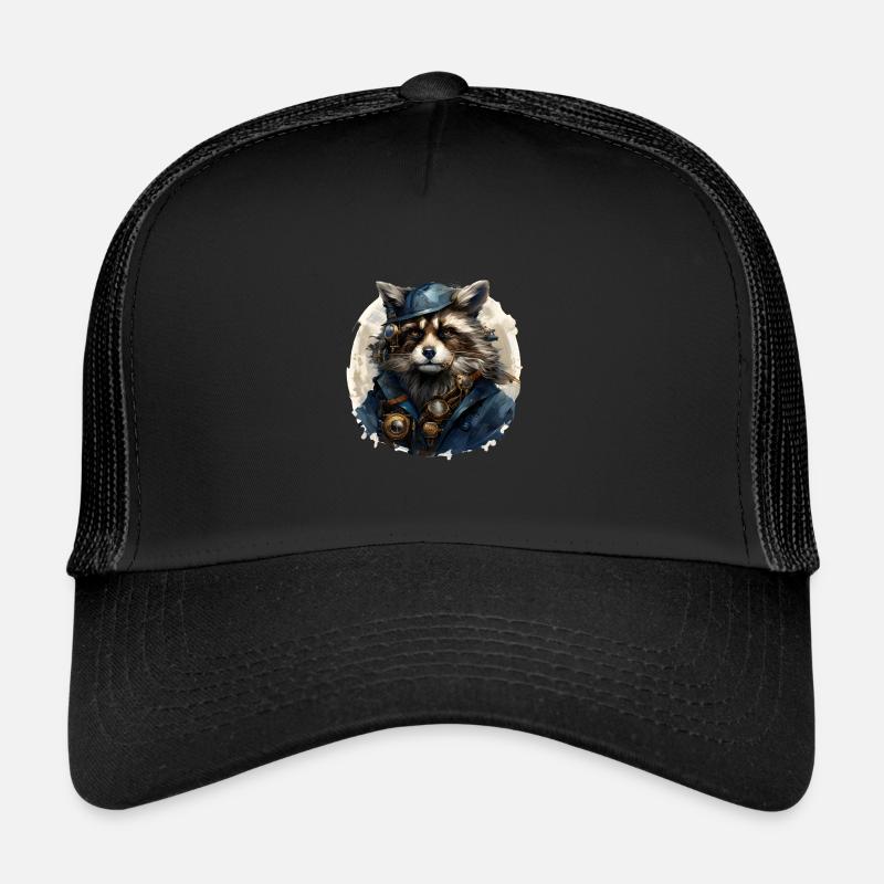 Steampunk Trashpanda - Trucker Cap - Schwarz/Schwarz