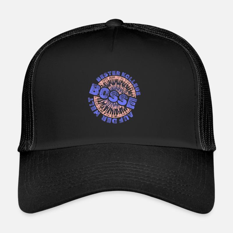 Geschenk für Bosse - Trucker Cap - Schwarz/Schwarz