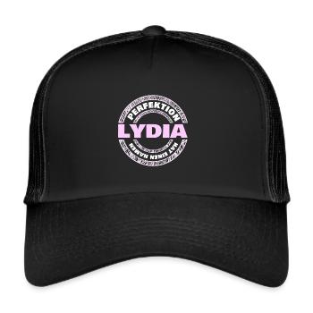 Vorname Lydia - Trucker Cap - Schwarz/Schwarz - Vorne