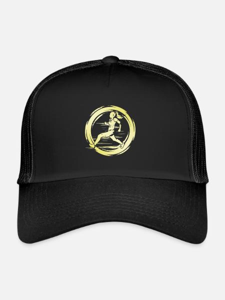Running Marathon Woman - Trucker Cap - black/black - Front
