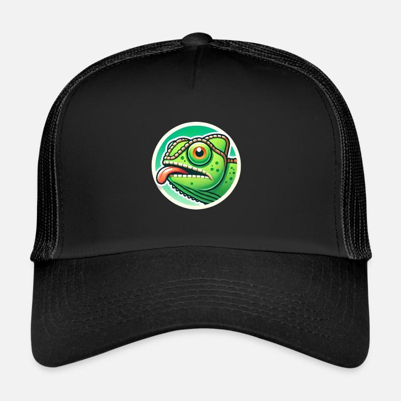 Conception originale de l’insigne de puissance caméléon Casquette trucker 