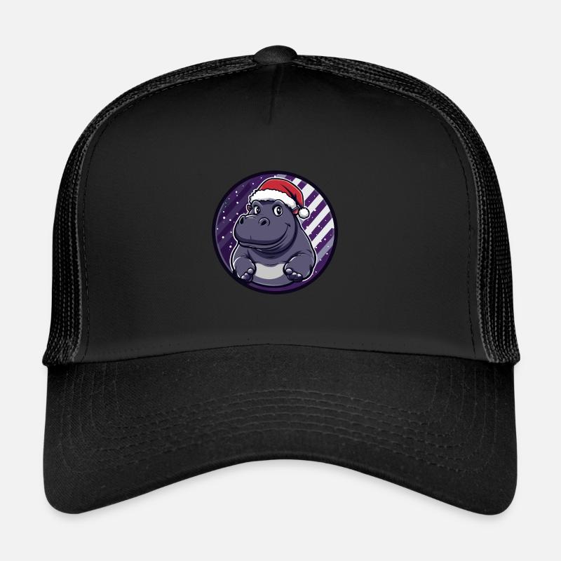 Noël Hippopotame Noël Casquette trucker 