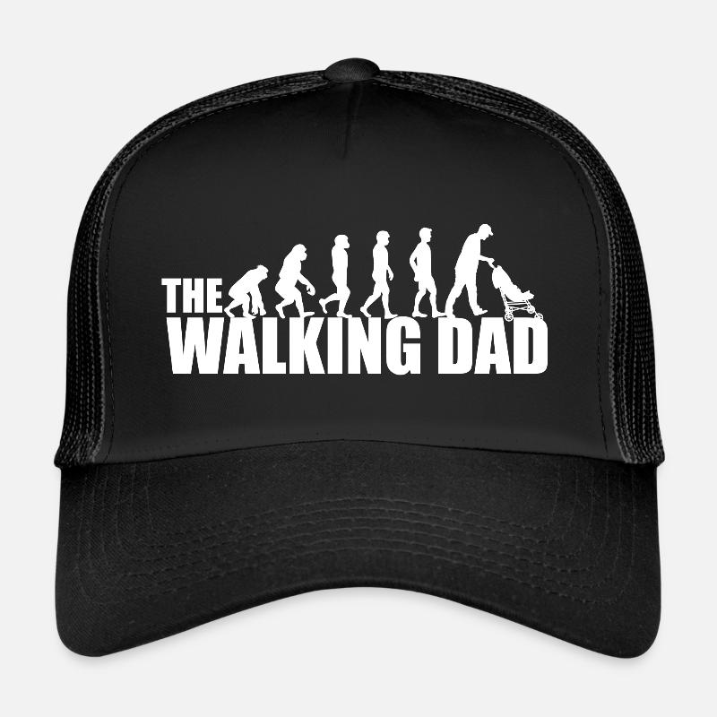 The Walking Papa Evolution papa père - Casquette trucker  - noir/noir