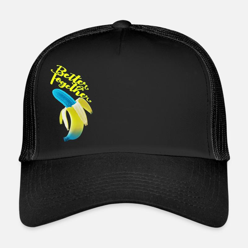 banane - Casquette trucker  - noir/noir