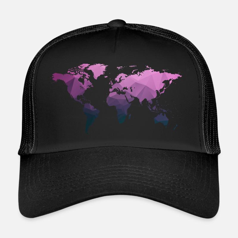 Carte du monde "Triangle" Casquette trucker 