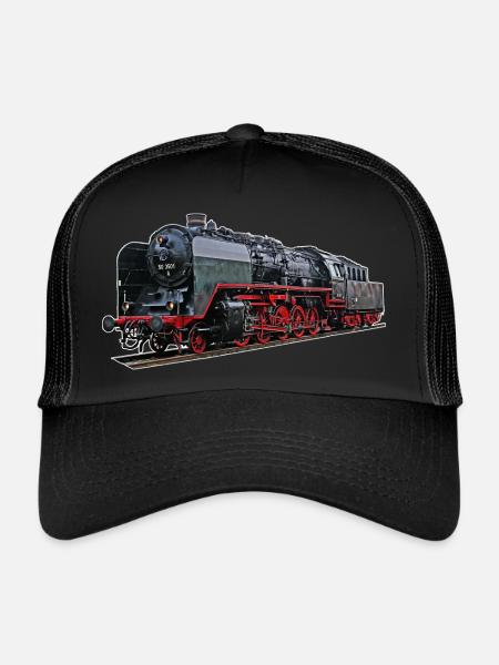 Locomotive à vapeur classe 50 3501 - Casquette trucker  - noir/noir - Devant